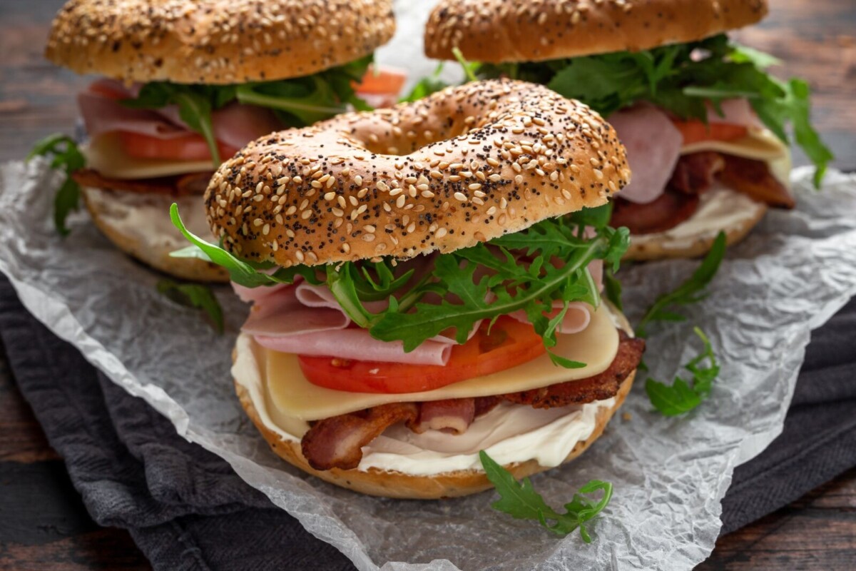 Bagel sandwiches.